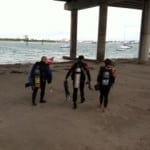 entering water