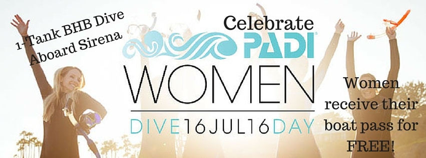 2016 PADI Women’s Dive Day: 1-Tank Blue Heron Bridge Night Dive Aboard Sirena